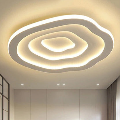 Modern LED Ceiling Light with Organic Ripple Design and Warm Glow