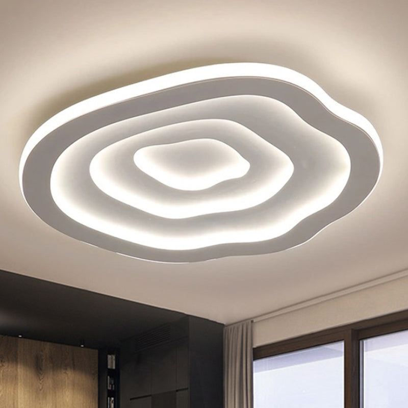 Modern LED Ceiling Light with Organic Ripple Design and Warm Glow