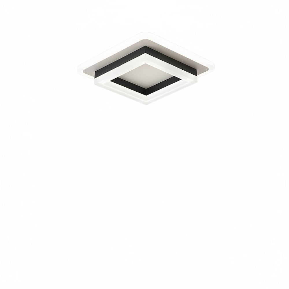 Modern LED Ceiling Light with Square Double Frame Design