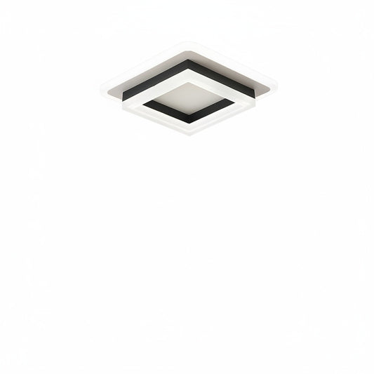 Modern LED Ceiling Light with Square Double Frame Design