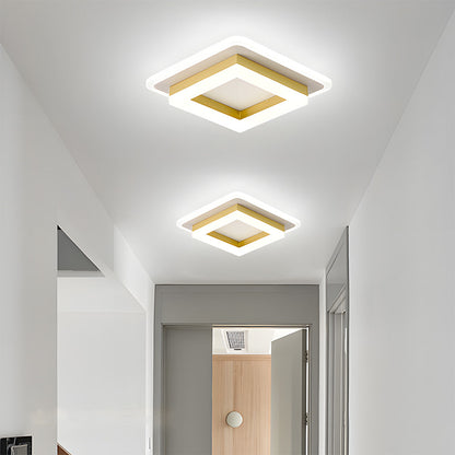Modern LED Ceiling Light with Square Double Frame Design
