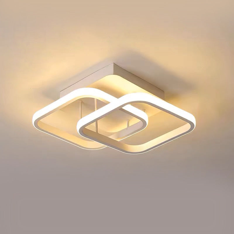 Modern LED Ceiling Light with Twisted Knot Design for Hallways and Living Rooms