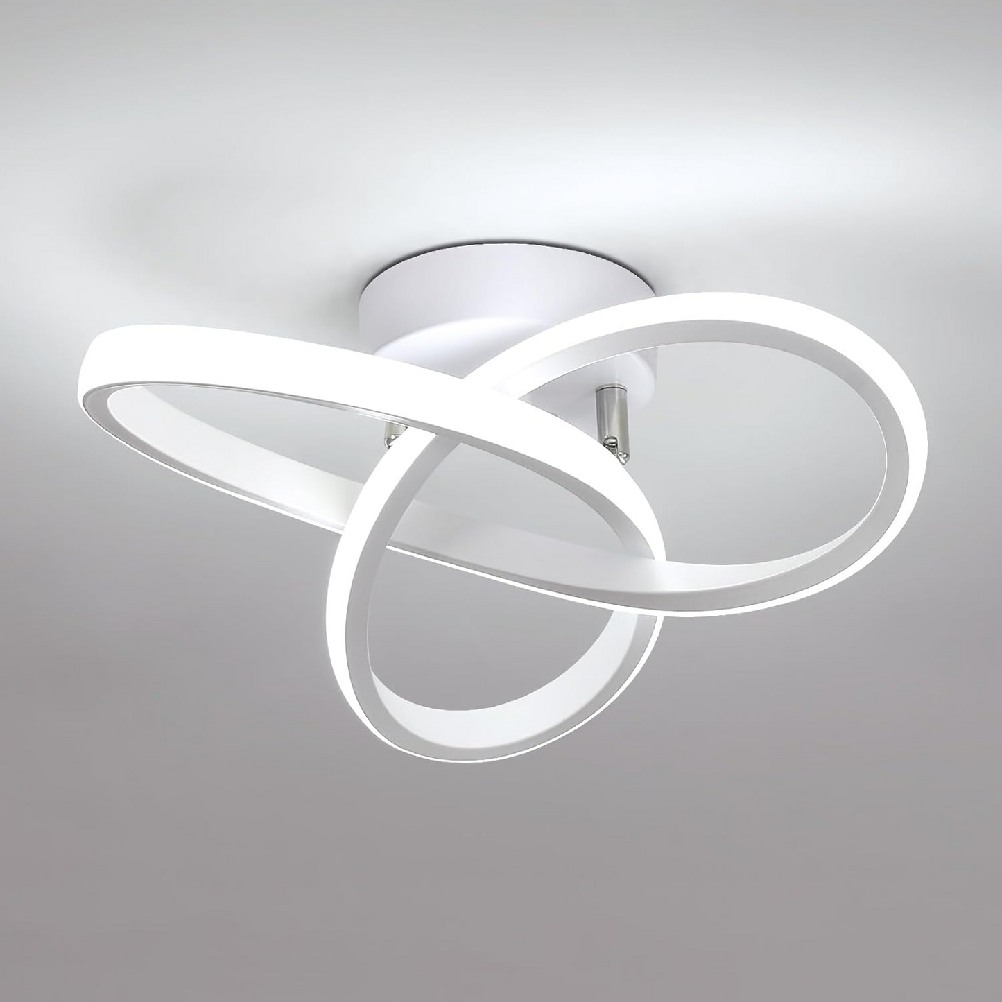 Modern LED Ceiling Light with Twisted Knot Design for Hallways and Living Rooms