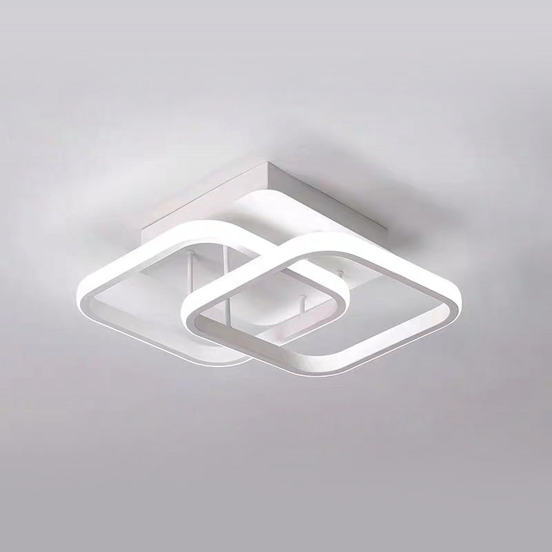 Modern LED Ceiling Light with Twisted Knot Design for Hallways and Living Rooms