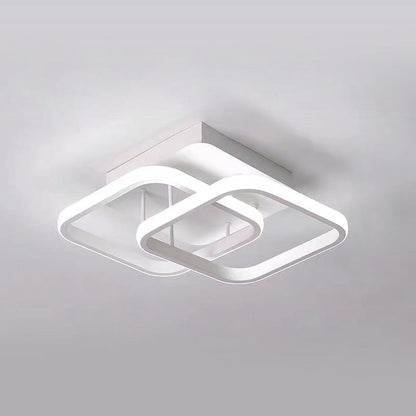 Modern LED Ceiling Light with Twisted Knot Design for Hallways and Living Rooms