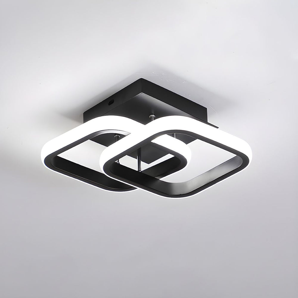 Modern LED Ceiling Light with Twisted Knot Design for Hallways and Living Rooms