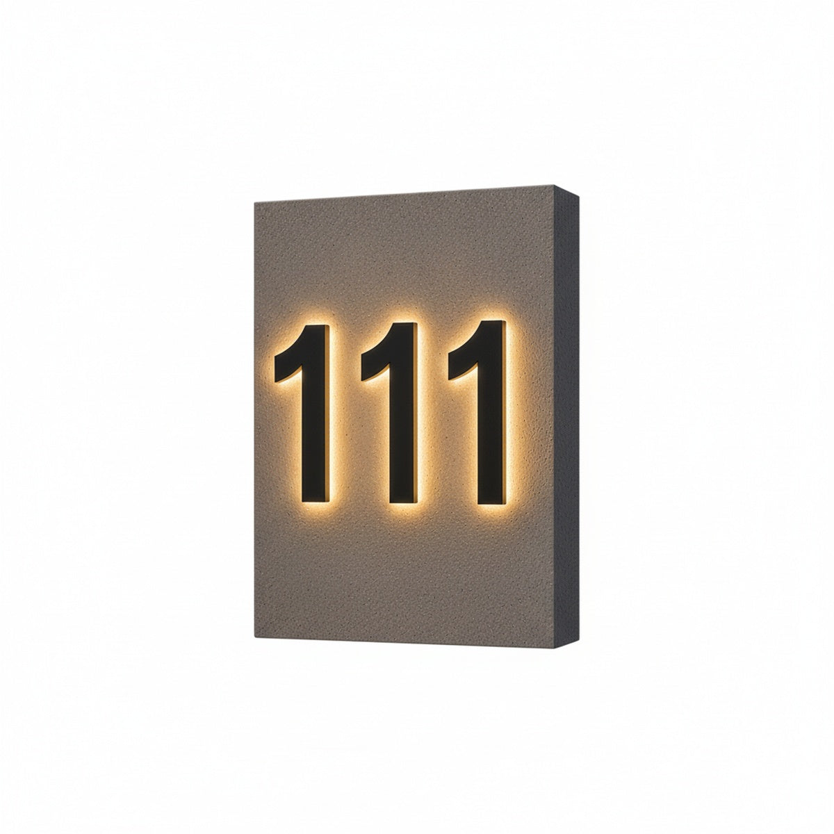 Modern LED House Number with Stainless Steel Frame