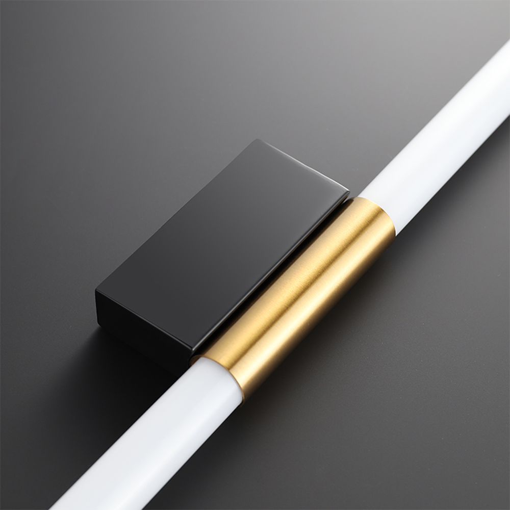 Modern LED Wall Lamp Linear Tube Light with Integrated LED and Gold Accent