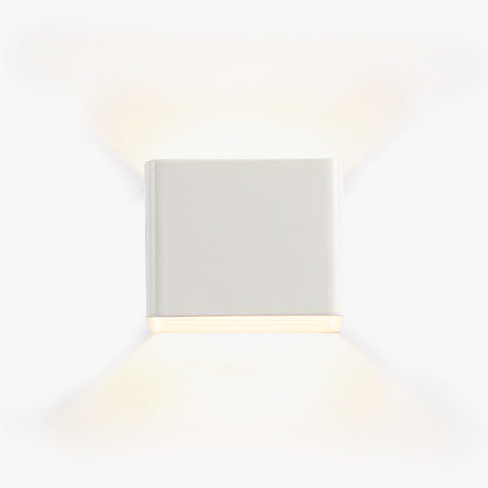 Modern LED Wall Lamp with Up and Down Light Effect, Square Design