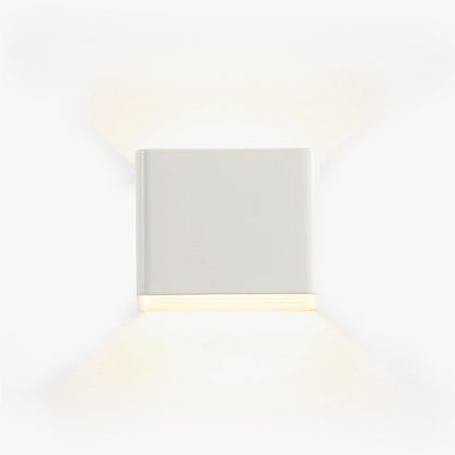 Modern LED Wall Lamp with Up and Down Light Effect, Square Design
