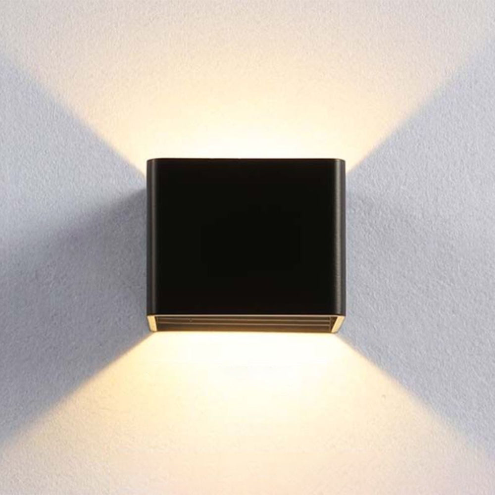 Modern LED Wall Lamp with Up and Down Light Effect, Square Design