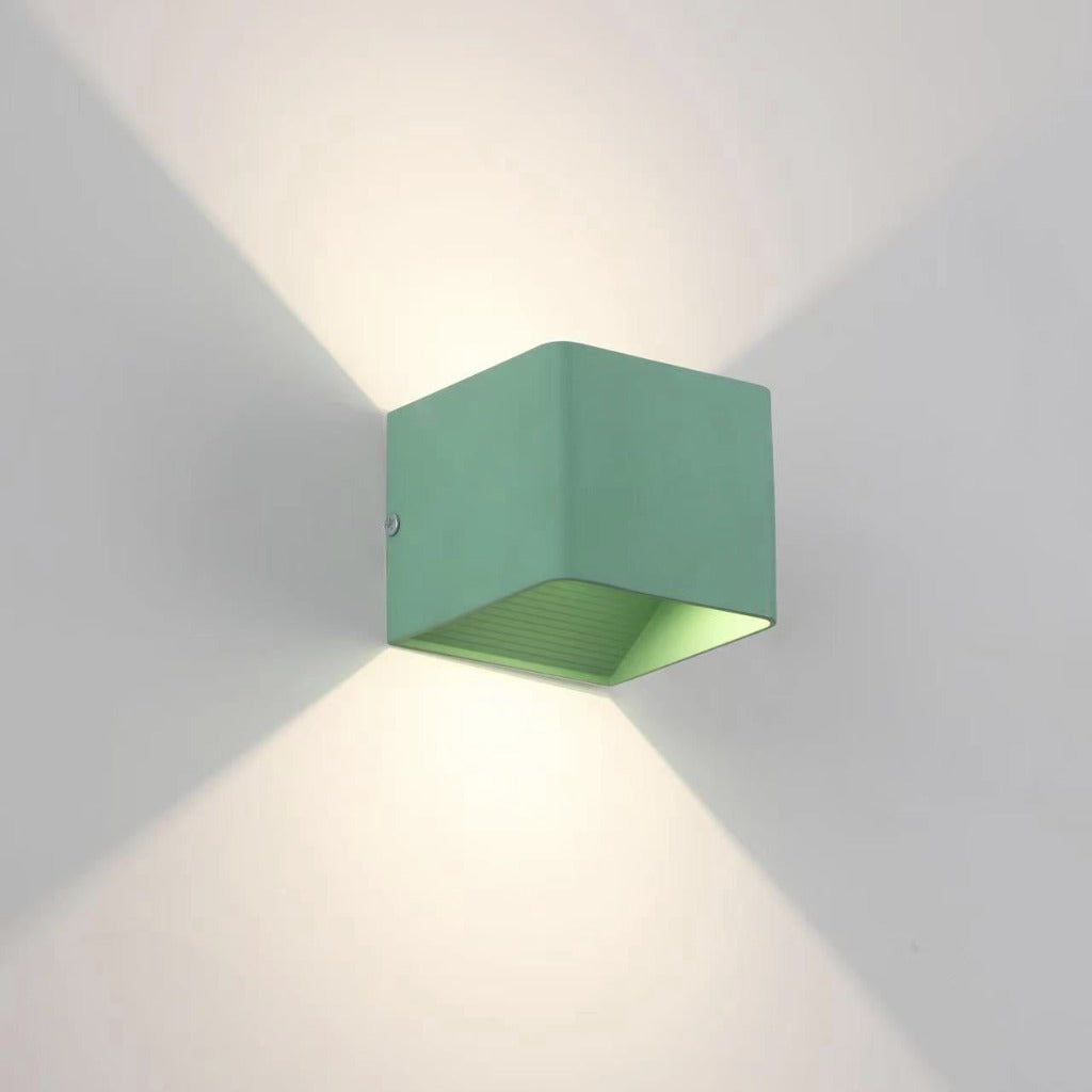 Modern LED Wall Lamp with Up and Down Light Effect, Square Design