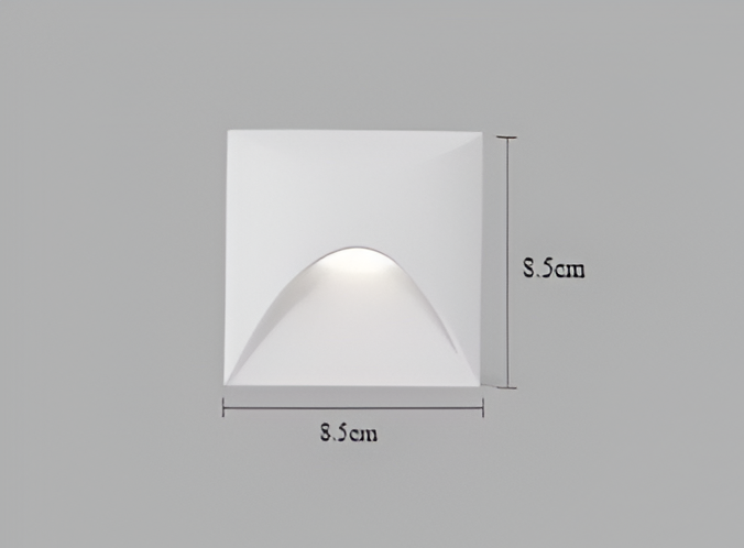 Modern LED Wall Light with Motion Sensor and Square Aluminium Body