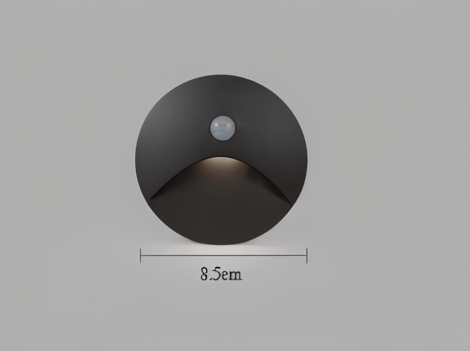 Modern LED Wall Light with Motion Sensor and Square Aluminium Body