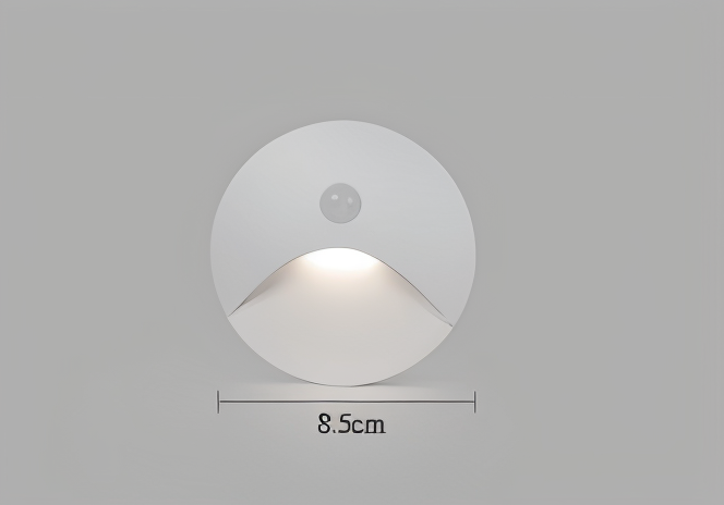 Modern LED Wall Light with Motion Sensor and Square Aluminium Body