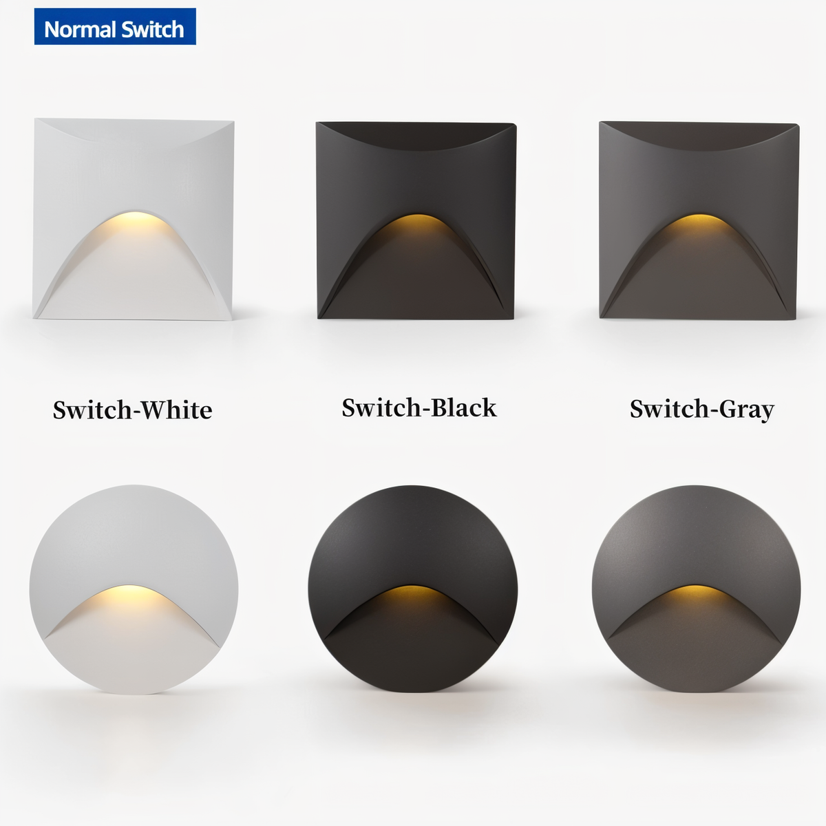Modern LED Wall Light with Motion Sensor and Square Aluminium Body
