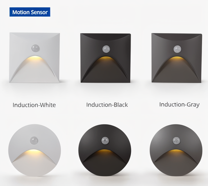 Modern LED Wall Light with Motion Sensor and Square Aluminium Body