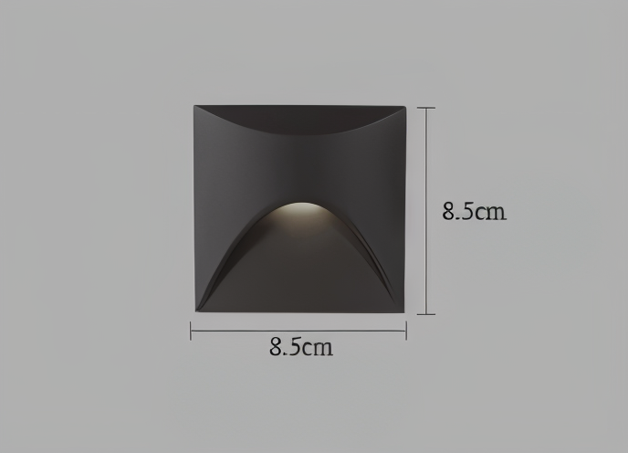 Modern LED Wall Light with Motion Sensor and Square Aluminium Body