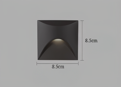 Modern LED Wall Light with Motion Sensor and Square Aluminium Body