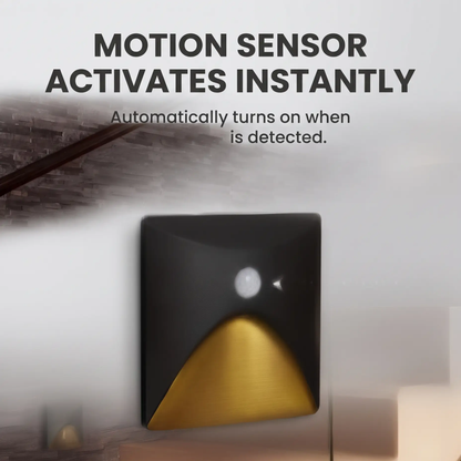 Modern LED Wall Light with Motion Sensor and Square Aluminium Body