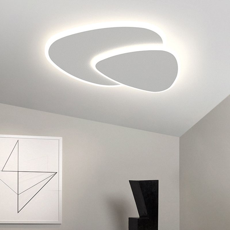 Modern Minimalist LED Ceiling Light with Organic Double-Oval Shape
