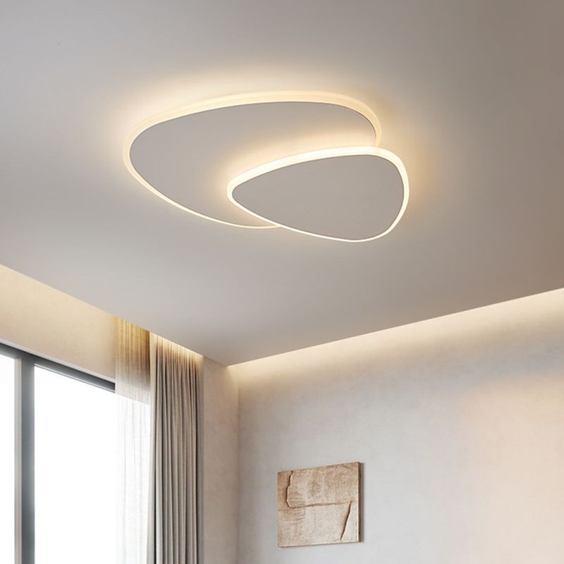 Modern Minimalist LED Ceiling Light with Organic Double-Oval Shape