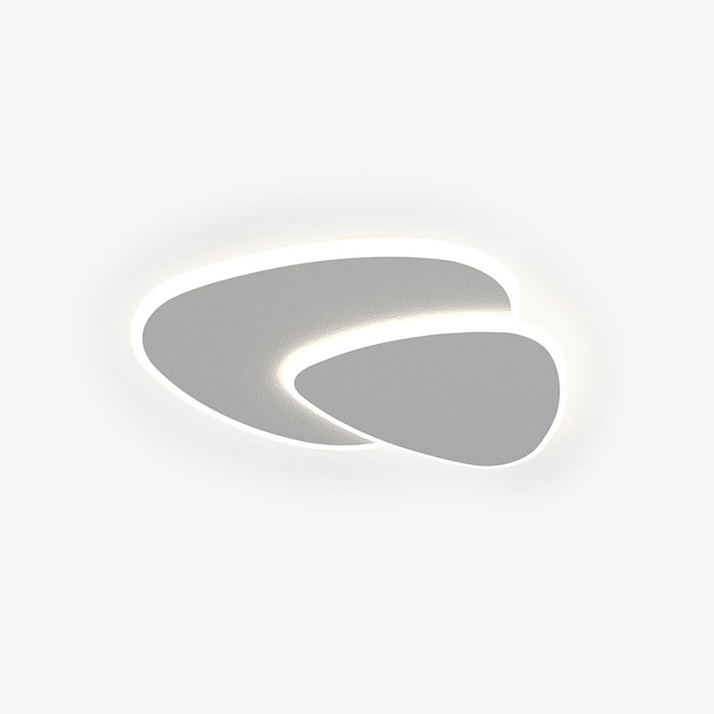 Modern Minimalist LED Ceiling Light with Organic Double-Oval Shape