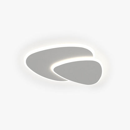 Modern Minimalist LED Ceiling Light with Organic Double-Oval Shape