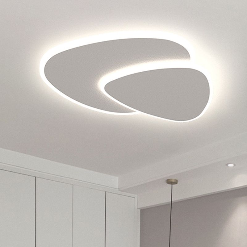 Modern Minimalist LED Ceiling Light with Organic Double-Oval Shape