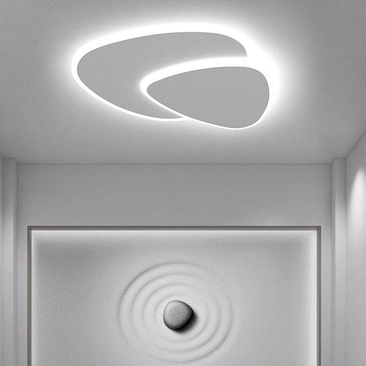 Modern Minimalist LED Ceiling Light with Organic Double-Oval Shape