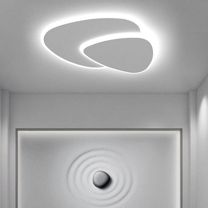 Modern Minimalist LED Ceiling Light with Organic Double-Oval Shape