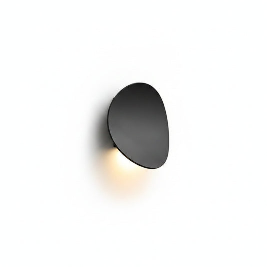 Modern Minimalist Wall Lamp with Organic Disc Shape and Warm LED Glow