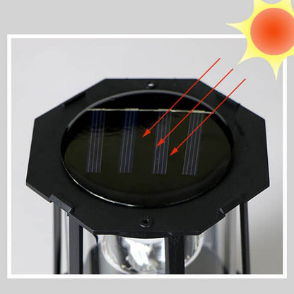 Modern Solar Garden Lighthouse Lamp with Rotating LED Light