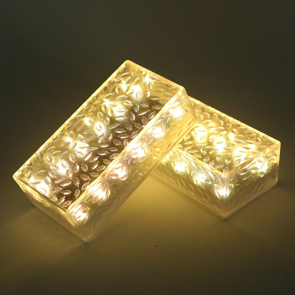 Modern Solar Ice Brick Light with Waterproof LED