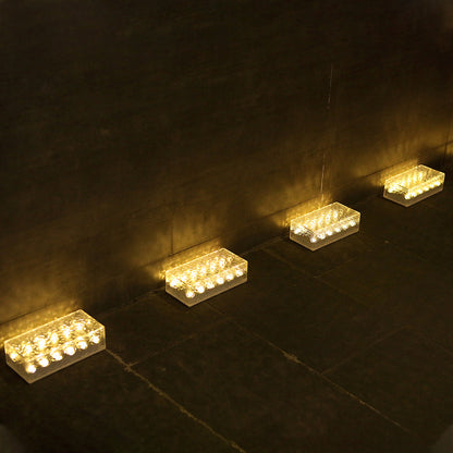 Modern Solar Ice Brick Light with Waterproof LED