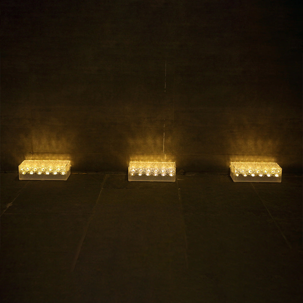 Modern Solar Ice Brick Light with Waterproof LED