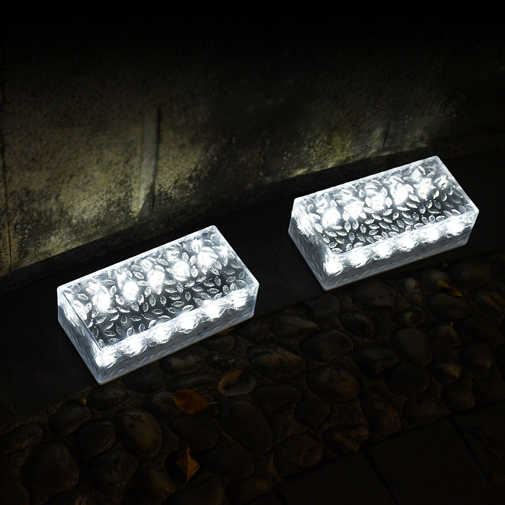 Modern Solar Ice Brick Light with Waterproof LED