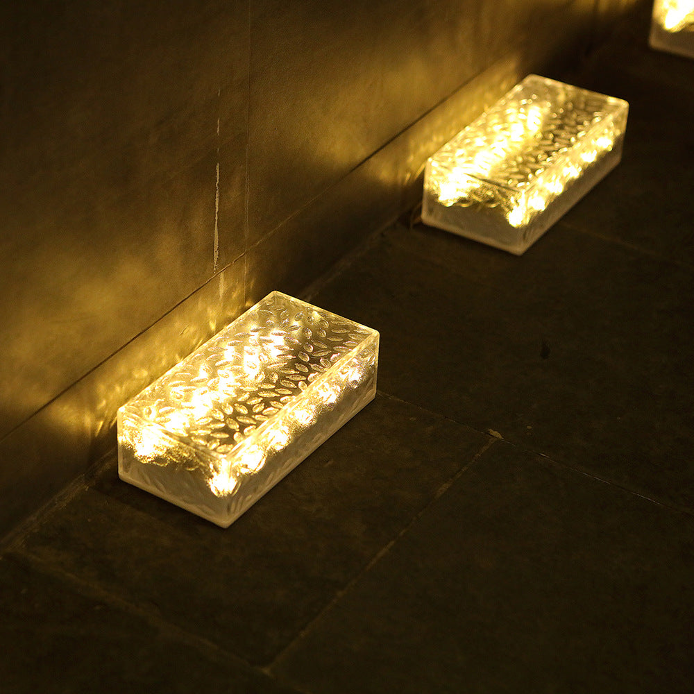 Modern Solar Ice Brick Light with Waterproof LED