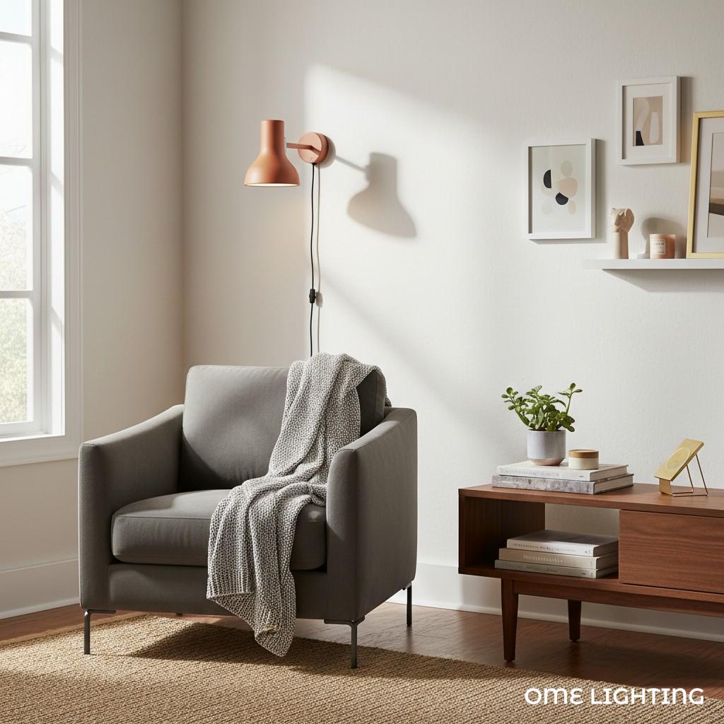 Modern Wall Lamp with Metal Shade