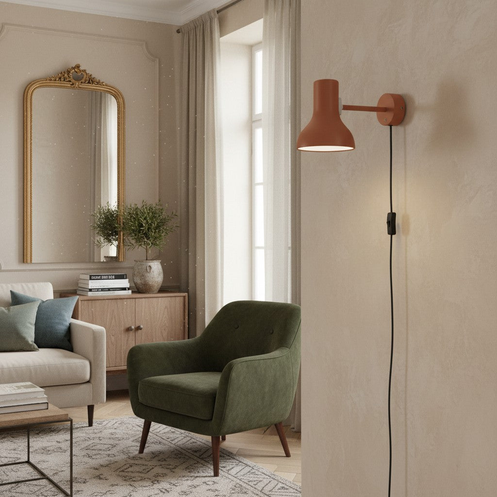 Modern Wall Lamp with Metal Shade