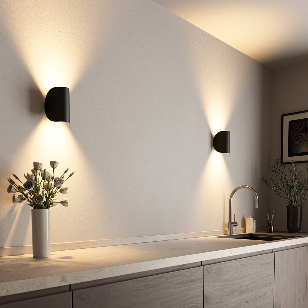 Modern Wall Lamp with Rotating Tilting Reflector and Up Down Light