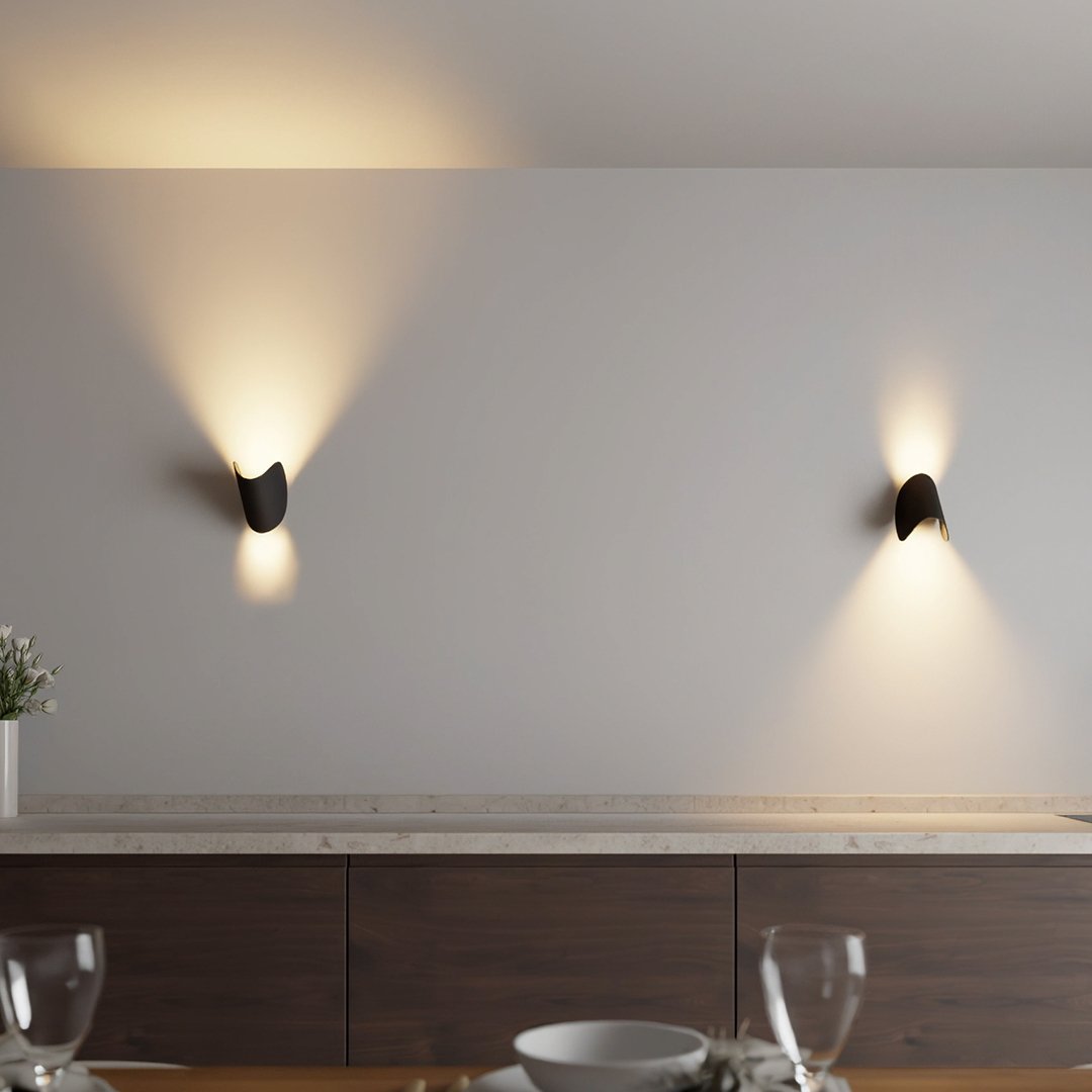 Modern Wall Lamp with Rotating Tilting Reflector and Up Down Light