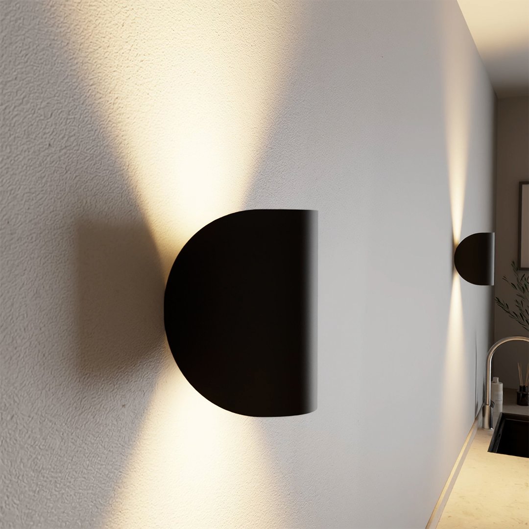 Modern Wall Lamp with Rotating Tilting Reflector and Up Down Light