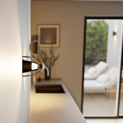 Modern Wall Lamp with Rotating Tilting Reflector and Up Down Light