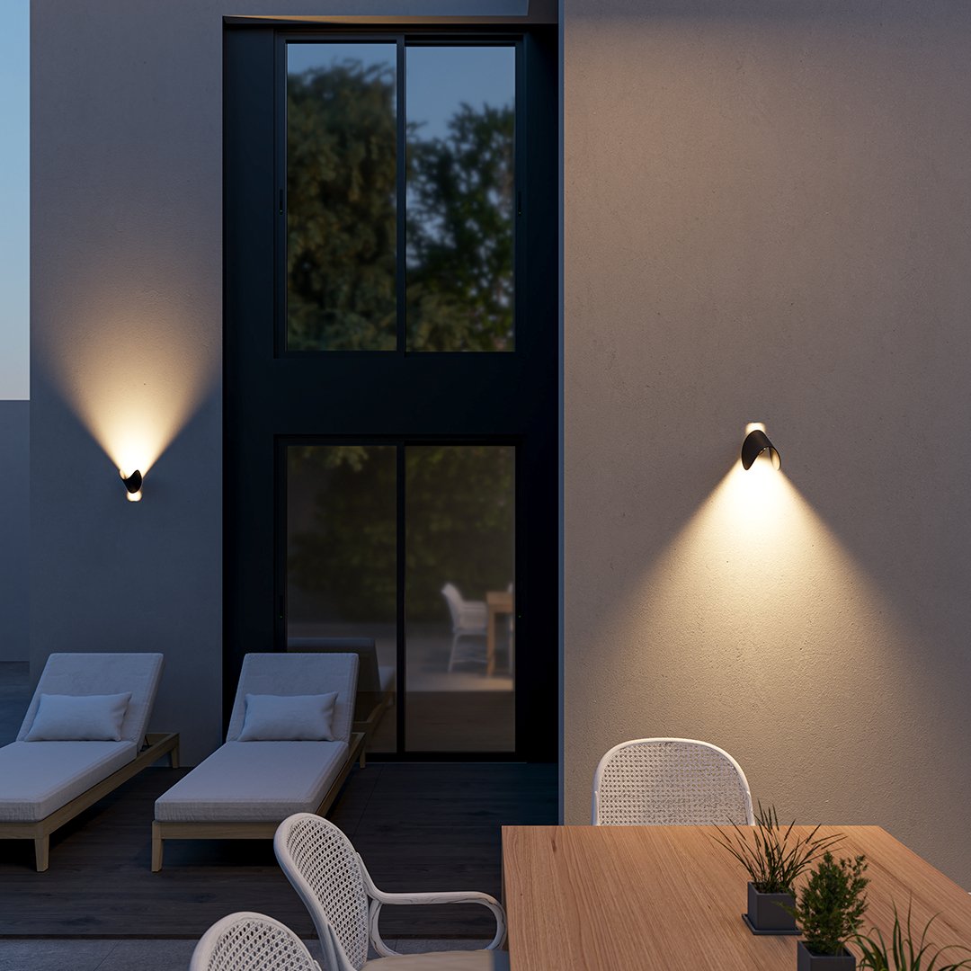 Modern Wall Lamp with Rotating Tilting Reflector and Up Down Light