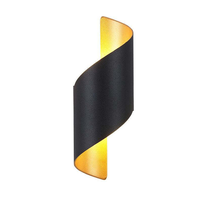 Modern Wall Lamp with Spiral Shape and Metal Body