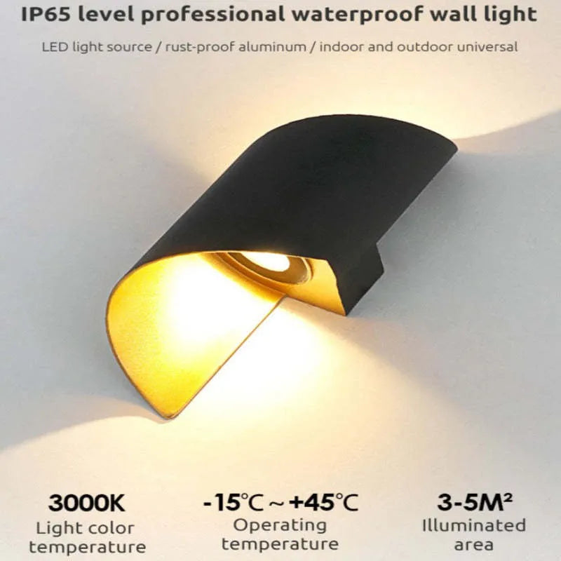 Modern Wall Lamp with Spiral Shape and Metal Body