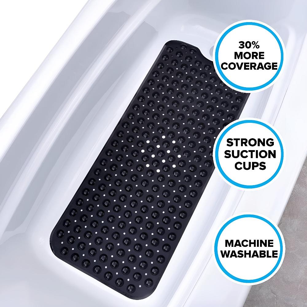 Non-Slip Bathtub Mat with Suction Cups and Drain Holes
