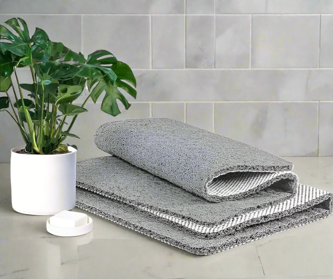 Non-Slip Shower Mat and Bath Mat with Drainage Holes and Anti-Slip Bottom