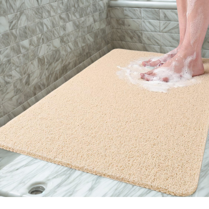 Non-Slip Shower Mat and Bath Mat with Drainage Holes and Anti-Slip Bottom